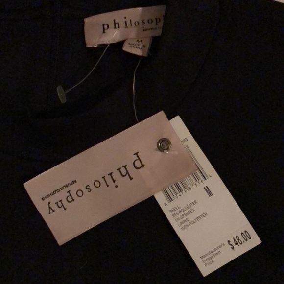 🖤NWT Philosophy “Blackbird” Scuba Crop Top - Picture 4 of 4